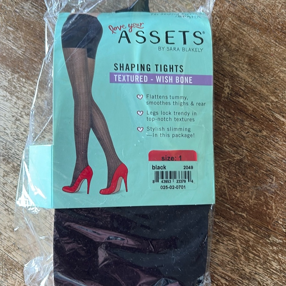 SPANX Shaping Tights, textured wishbone, size 1, NWT